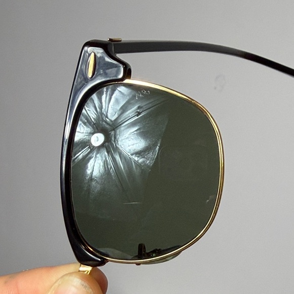 Ray-Ban Polarized Club Master Black and Gold Sunglasses - Picture 8 of 13